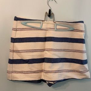 High Waisted Striped Skort